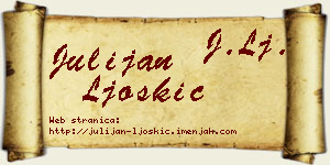 Julijan Ljoskić vizit kartica